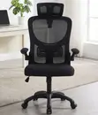 Ergonomic Flip Arms Office Chair - Adjustable, Space-Saving - 1