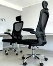 Ergonomic Flip Arms Office Chair - Adjustable, Space-Saving - 5
