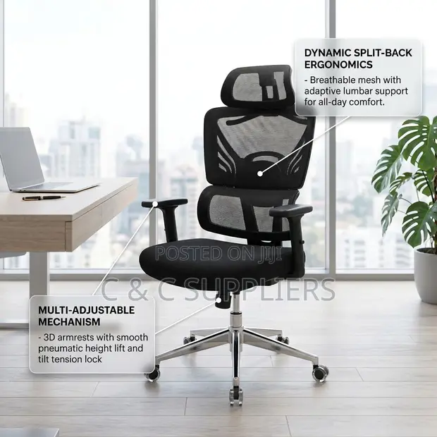 Executive Orthopedic Mesh Swivel Chair - 1