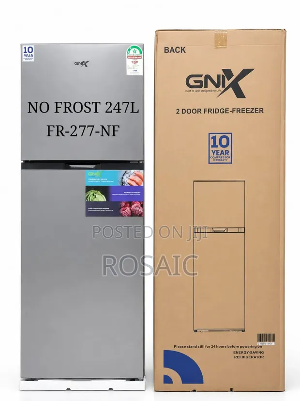 247 Litres Gnix NO FROST FR-227-NF Double Door Refrigerator - 1
