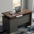 Modern 1400mm Office Desk - Brown - 3