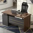 Modern 1400mm Office Desk - Brown - 5