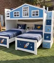Custom Triple Decker Bunk Beds with Storage - 2