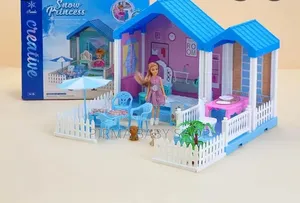 Snow Princess Doll House with 73 Pieces