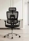 Kiti cha Ofisi cha Ergonomic - Nyeusi, Kinachoweza Kurekebishwa - 1