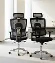 Kiti cha Ofisi cha Ergonomic - Nyeusi, Kinachoweza Kurekebishwa - 2