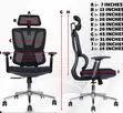 Kiti cha Ofisi cha Ergonomic - Nyeusi, Kinachoweza Kurekebishwa - 3