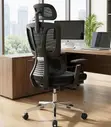 Kiti cha Ofisi cha Ergonomic - Nyeusi, Kinachoweza Kurekebishwa - 4
