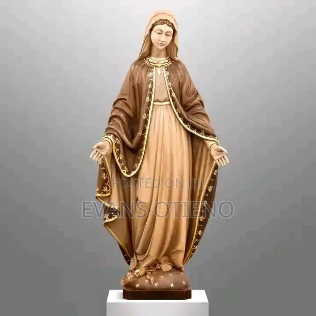Virgin Mary Wood Sculpture - 1