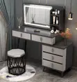 Modern Dressing Table with Mirror and Stool - 3