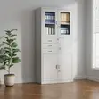 Office Cabinet: Double Metallic Storage Cabinet with Safe - 1