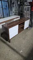 Ideal TV Stand Console - Dark Forest & White - 2