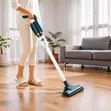 Rechargeable Cordless Vacuum Cleaner - Powerful Motor, Low Noise - 1