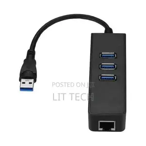 3-Port USB 3.0 Hub na Gigabit Ethernet Adapter