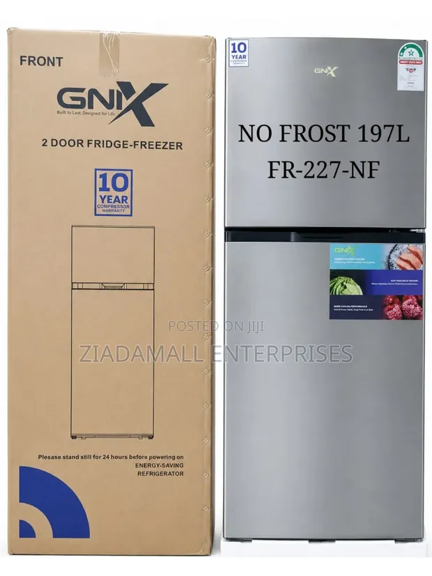 Brand New Gnix 197 Litres NO FROST FR-227-NF Double Refrigerator - 1