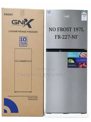 Brand New Gnix 197 Litres NO FROST FR-227-NF Double Refrigerator