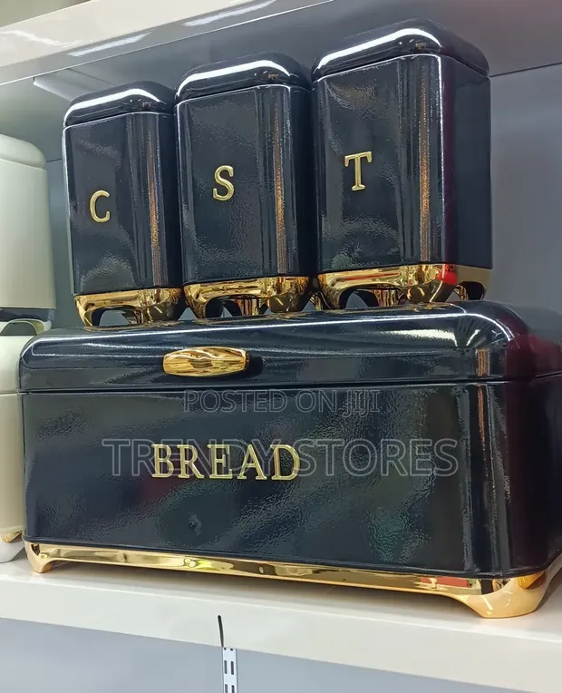 Nordic Style 4-Piece Bread Box & Canister Set - 1