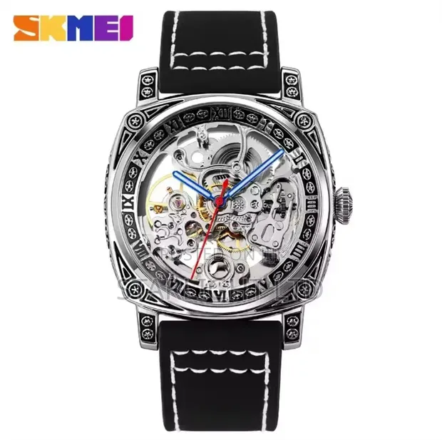 SKMEI Anasa Mraba Skeleton Watch - Engraved Retro - 1