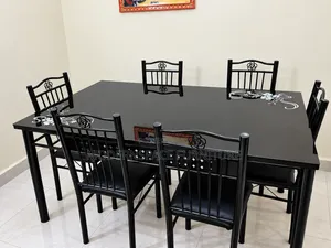 6-Seater Dining Table Set - Black