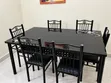 6-Seater Dining Table Set - Black - 1