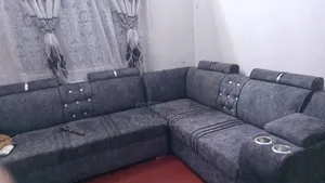 7-Seater Grey & Silver Luxury Sofa