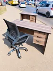 Boss Office Products Office Study Desk and Mesh Chair Set - 1