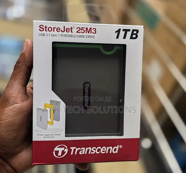 Brand New Transcend 1TB External Hard Drive - 1
