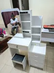 White Makeup Station Table - 2