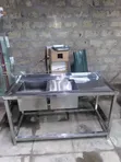 Commercial Stainless Steel Double Sink (1.5m x 1.6m) - 1