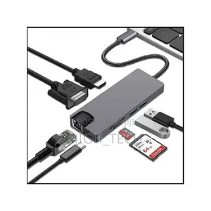 Type-C 8-in-1 Adapter na HDMI, LAN, SD, USB 3.0, Audio