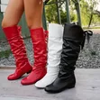 Bow Slouch Knee Boots - 1