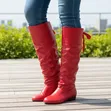 Bow Slouch Knee Boots - 2