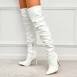 Shiny Stiletto Thigh-High Boots - 2
