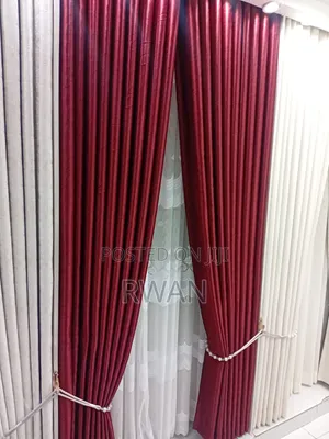 Home Interiors Maroon Living/Dining Curtains