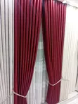 Home Interiors Maroon Living/Dining Curtains - 1
