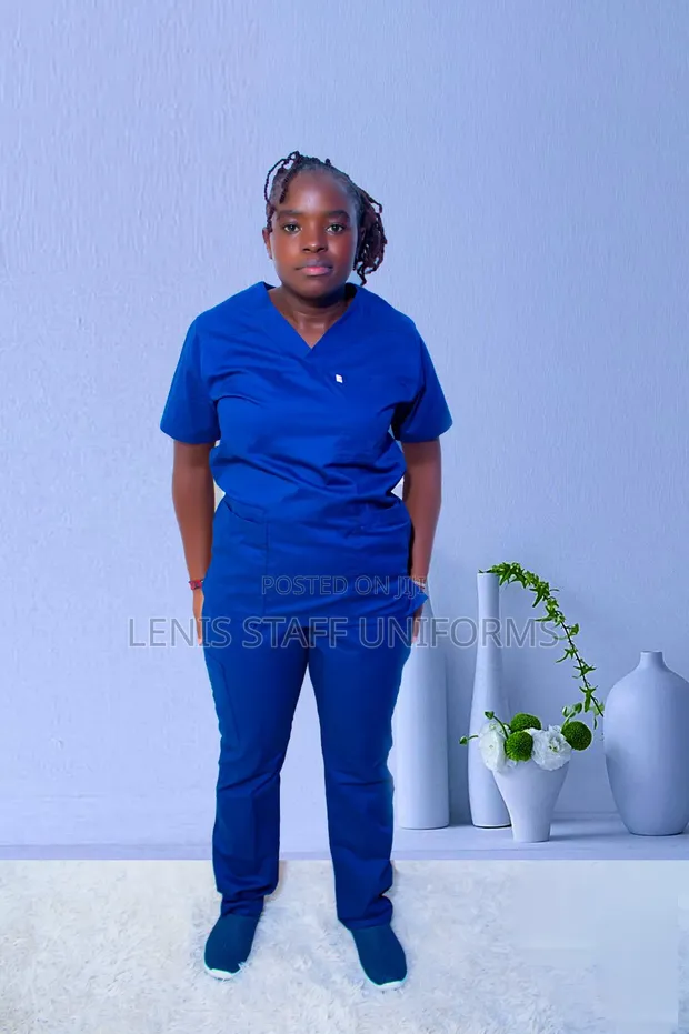 Escada Royal Blue Nurse Scrubs - Mpya Kabisa - 1