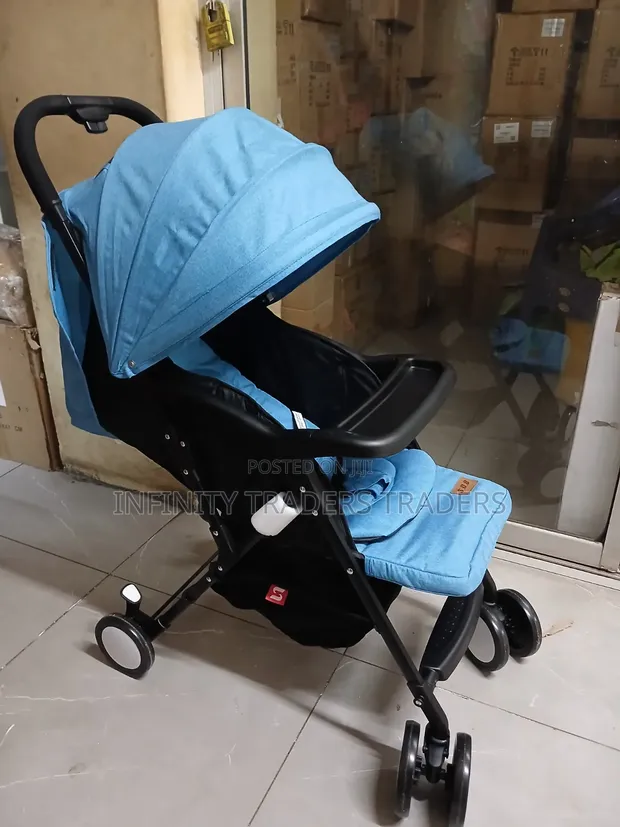 Foldable Baby Stroller with Feeding Tray - 1