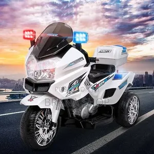 Stylish 24V Police Kids Electric Motorcycle with Rubber Wheels