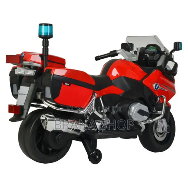 Premium Red Police Officer Edition 24V Kids Motorcycle with Music & Lights - 1