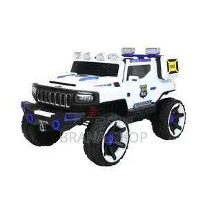Hummer Jeep Nyeupe Premium 24V - 4x4 Matairi ya Mpira, Bluetooth
