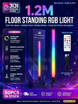 1.2m RGB Corner Floor Light with Remote