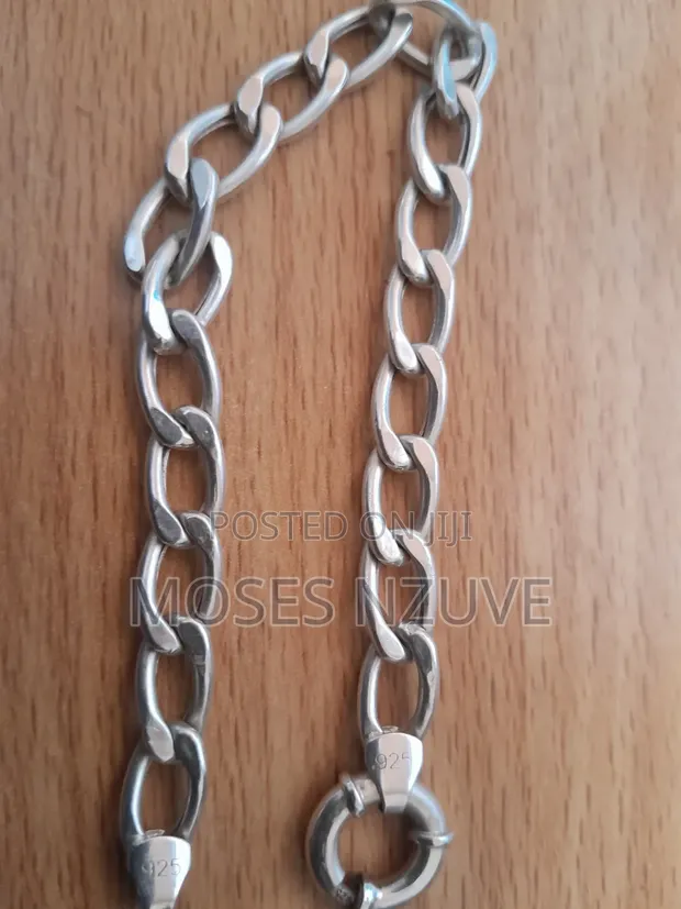 925 Silver Cuban Bracelet - 1
