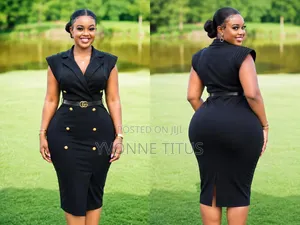 Zara Elegant Black Pencil Dress