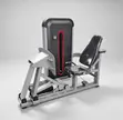 Merc Pro-Series Commercial Seated Leg Press Machine - Nyeusi/Nyekundu - 2