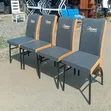 Viti vya Mgahawa vya Kifahari vya Kijivu Vilivyo na Nembo - 2
