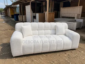 White 3-Seater Bubble Sofa - Modern Luxury