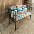 Kochi ya Kisasa ya Kifahari ya Metali kwa Mkahawa / Kiti cha Wai - 3