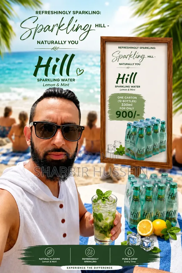 Hill Sparkling Water - Lemon Mint & Lime - 1