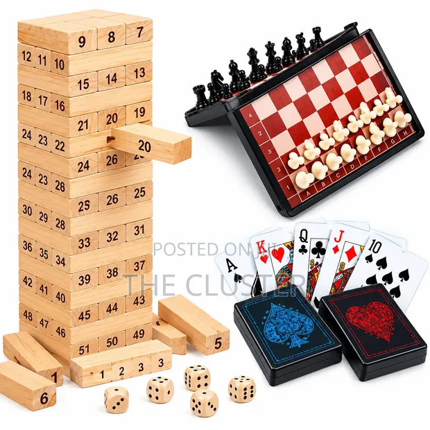 3-in-1 Board Game Set - 1