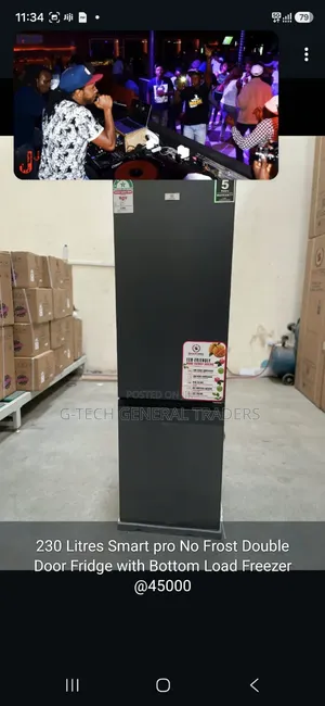 Friji la 230L Smart Pro No Frost Double Door na Freezer Chini